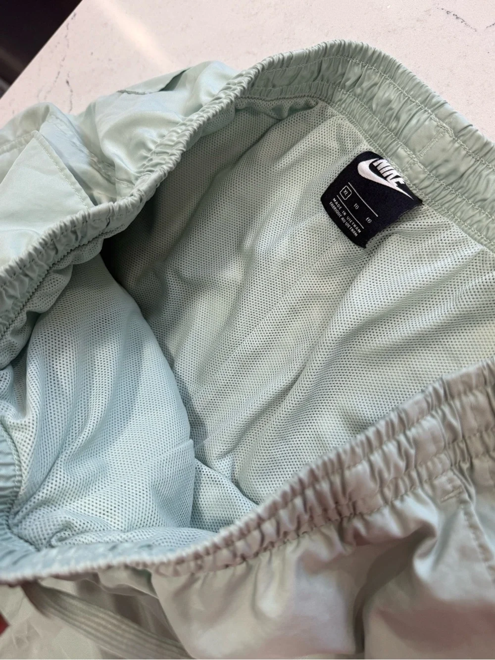 Nike Men's Mint Green Swim Shorts Trunks Lined XL Elastic Waist